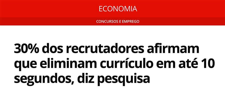 Pefil profissional currículo